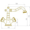 Смеситель для раковины Bronze de Luxe Royal 10218/1