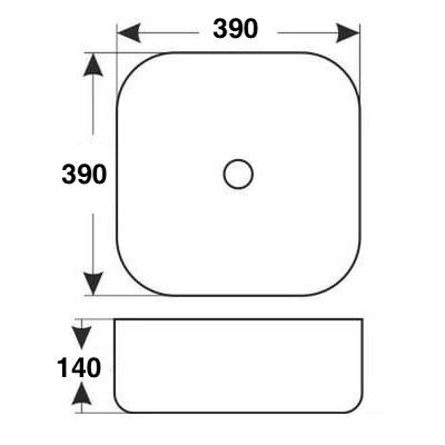 Раковина-чаша Mira 39 MR-3939BS