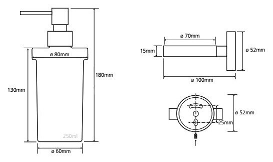 Дозатор для жидкого мыла Bemeta Trend-i 104109018