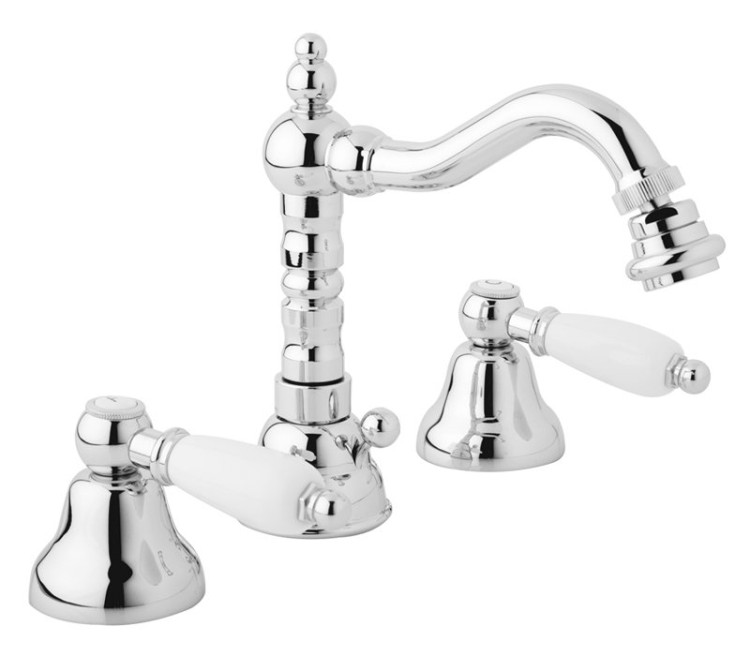 Смеситель для биде на три отверстия с донным клапаном Cezares FIRST-BBS2-02-M