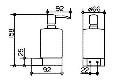 Дозатор жидкого мыла Keuco Plan 14953 010100