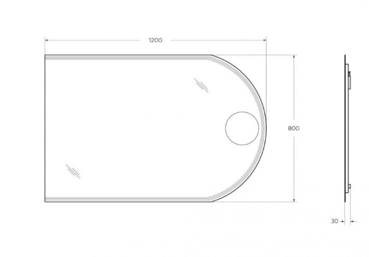 Зеркало бронзированное со встроенной подсветкой LED RGB Cezares 45031