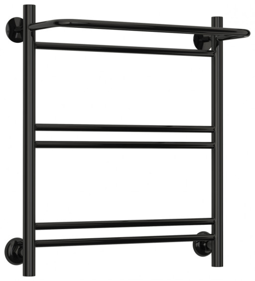 Полотенцесушитель водяной Стилье Версия-Н1 600х500 (Полка+1+2+2) П 16 Чёрный