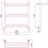 Полотенцесушитель водяной Стилье Версия-Н1 600х500 (Полка+1+2+2) П 16 Чёрный