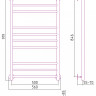 Полотенцесушитель водяной Стилье Универсал-55 1000х500 (3+4+3) П 18 Без покрытия