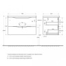 База под раковину подвесная с двумя выкатными ящиками, 800x450x500 BelBagno MARINO-800-2C-SO-CL-P