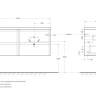 База под раковину подвесная с двумя выкатными ящиками BelBagno KRAFT-600-2C-SO-RGB