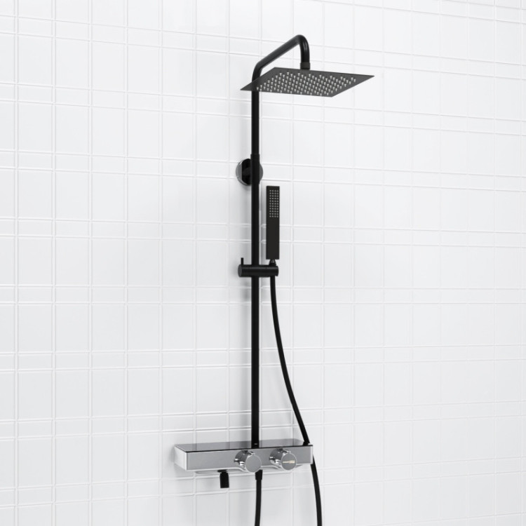 WasserKRAFT A114.255.218.CB Thermo Душевой комплект с термостатическим смесителем