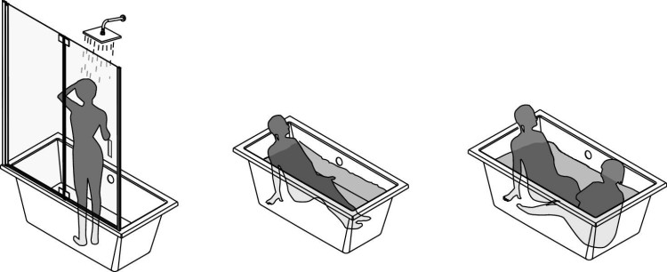 Компактная ванна-душ 140 х 90 см Jacob Delafon CAPSULE E6D123-00