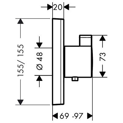 Смеситель для душа Hansgrohe Select 15760000 с термостатом