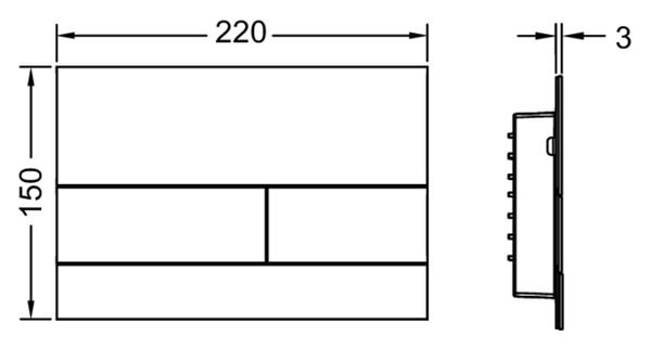 Кнопка смыва Tece Square II 9240834 для унитаза