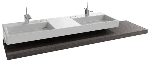 Столешница 200 см, без отверстия, темный камень, меламин с эффектом ламинации Jacob Delafon TERRACE EB1198-N06