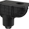 Ливнеотвод 300×155/125 мм, сток – прямой, черный Alcadrain AGV2