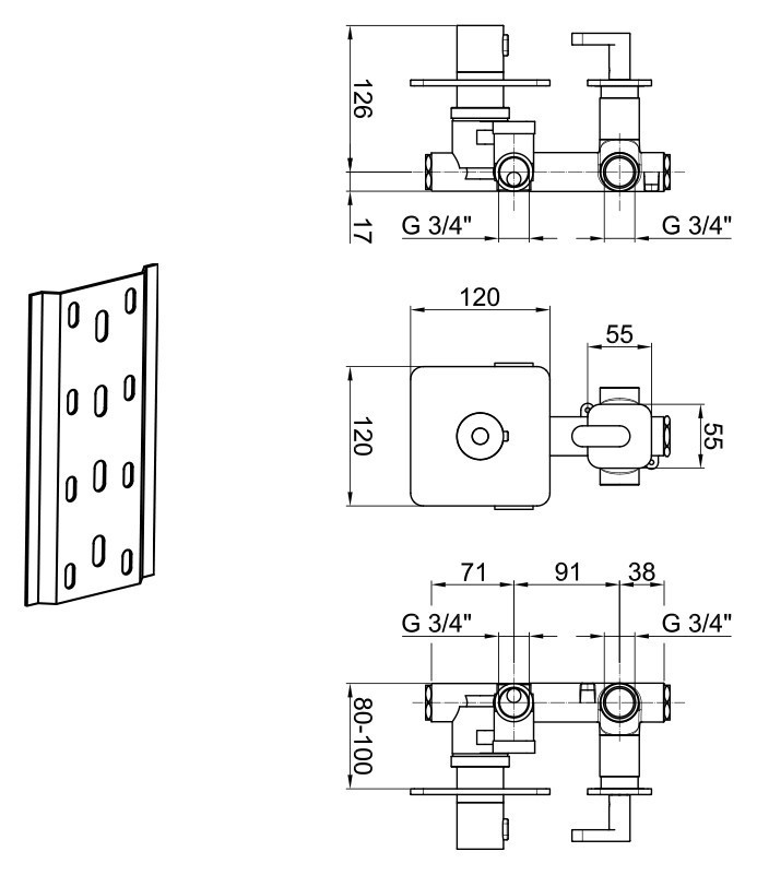 Смеситель для душа Webert Living LV971302