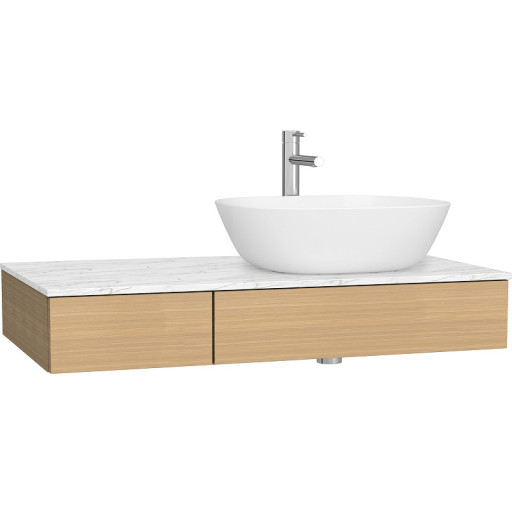 Модуль 90 см под раковину с ящиками, правосторонний, дуб