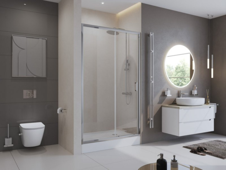 Душевая дверь в нишу BELBAGNO UNO-195-BF-1 BelBagno UNO-195-BF-1-155-C-Cr
