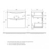 База под раковину подвесная с двумя выкатными ящиками 700x450x600 BelBagno MARINO-H60-700-2C-SO-RW-P