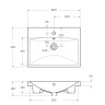 Раковина керамическая 600x450 BelBagno BB-0320-60-LVB