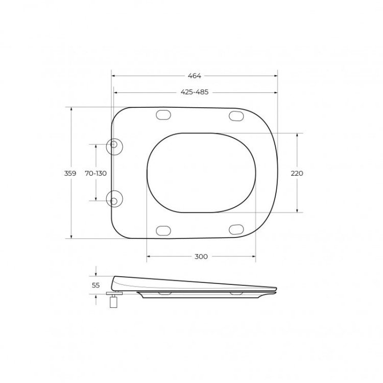 Чаша унитаза безободкового, P-trap Cezares CZR-159-CPR