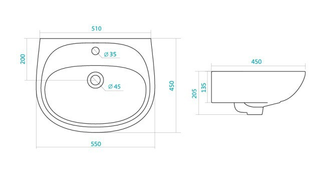 Раковина Santek Анимо 55