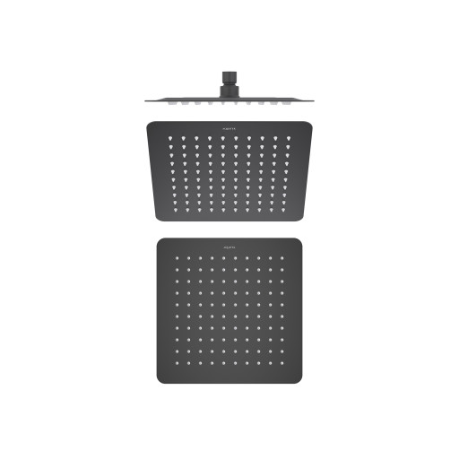 Квадратный верхний душ  250*250*2 мм Aquatek, матовый черный AQ2072MB
