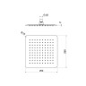 Квадратный верхний душ 250*250*2 мм Aquatek, матовый черный AQ2072MB