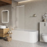 Душевая шторка на ванну BELBAGNO LUCE-VF-11 Cezares LUCE-VF-11-100/145-C-Cr