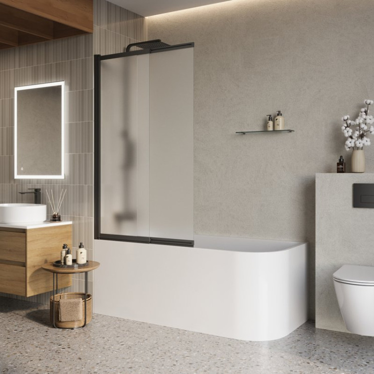 Душевая шторка на ванну BELBAGNO LUCE-VF-11 Cezares LUCE-VF-11-100/145-C-Cr