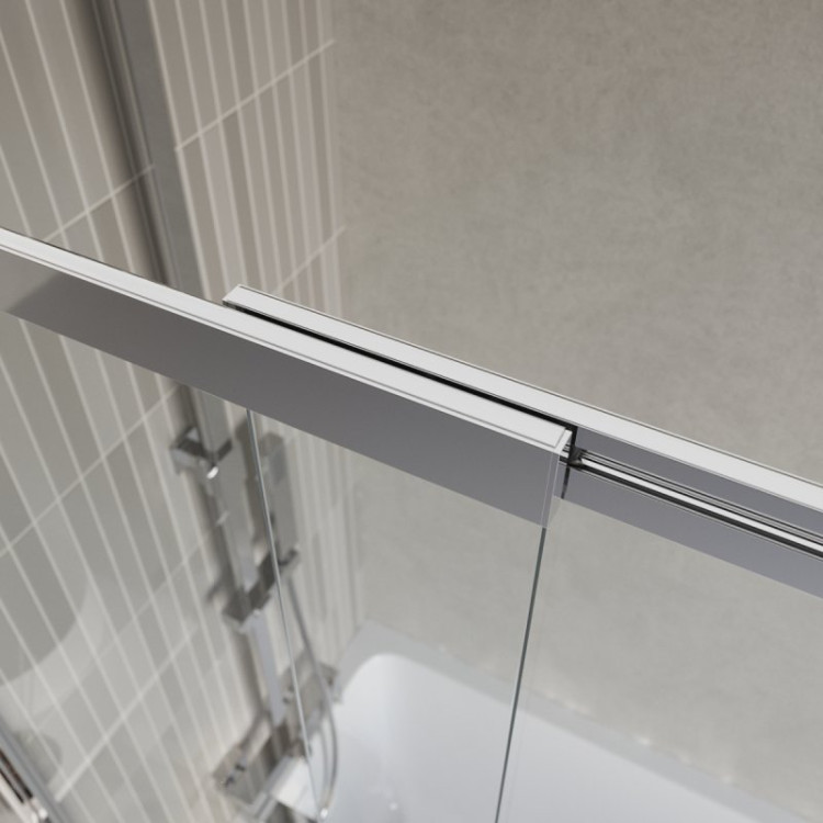 Душевая шторка на ванну BELBAGNO LUCE-VF-11 Cezares LUCE-VF-11-100/145-C-Cr