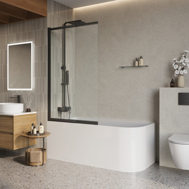 Душевая шторка на ванну BELBAGNO LUCE-VF-11 Cezares LUCE-VF-11-100/145-C-Cr