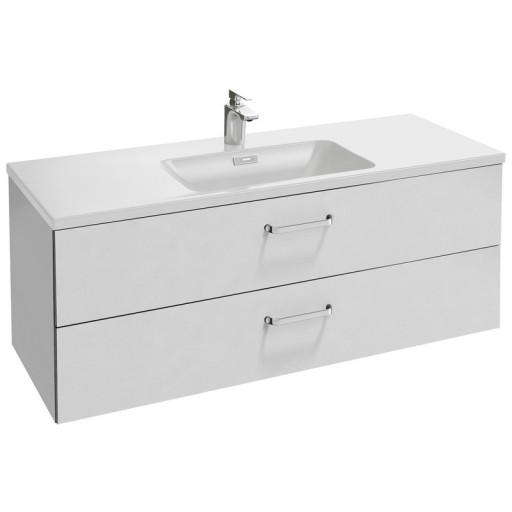 Тумба под раковину Jacob Delafon Vox 120 подвесная 2 ящика изогнутые ручки