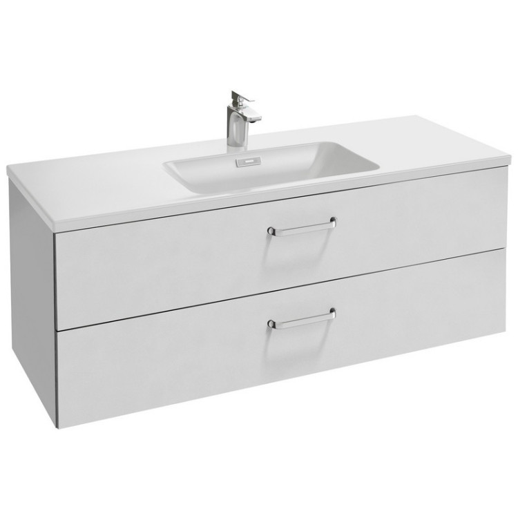 Тумба под раковину Jacob Delafon Vox 120 подвесная 2 ящика изогнутые ручки