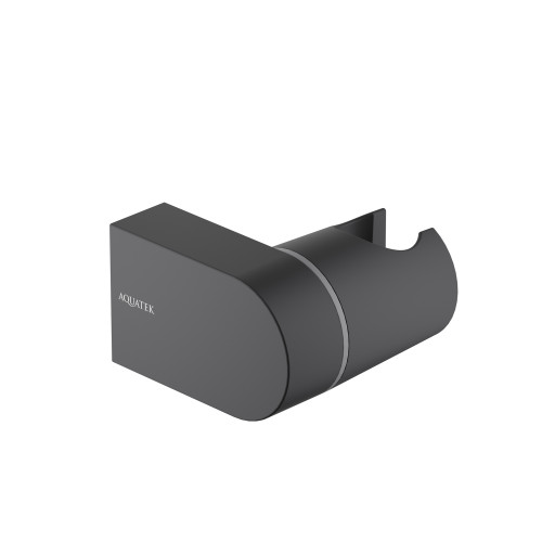 Держатель ручного душа Aquatek, матовый черный AQ2406MB