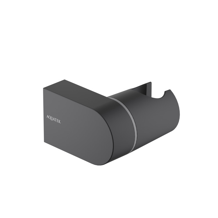 Держатель ручного душа Aquatek, матовый черный AQ2406MB