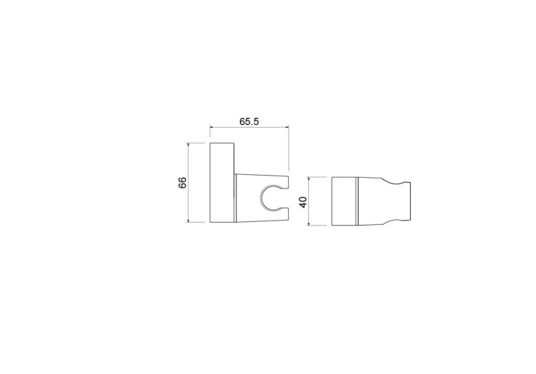 Держатель ручного душа Aquatek, матовый черный AQ2406MB