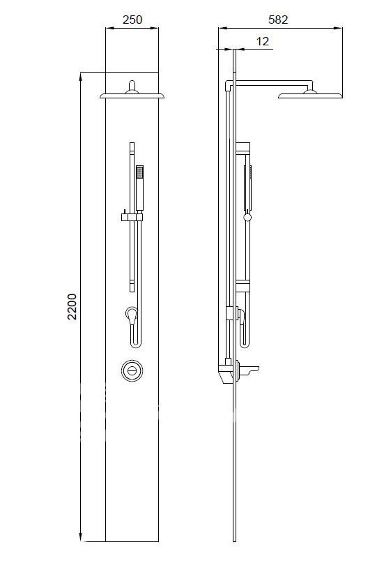 Душевая панель Kolpa San Minimalist 2F
