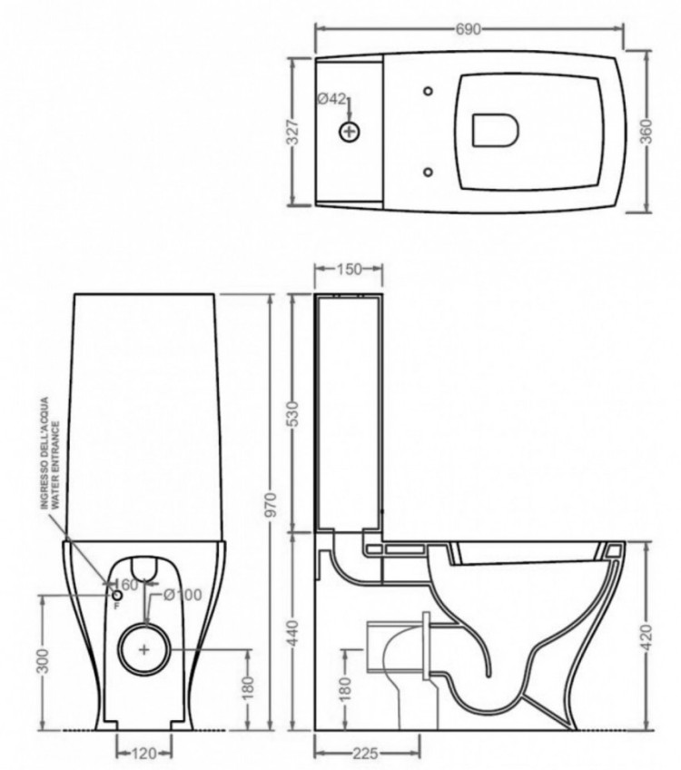 Унитаз Artceram Jazz JZV003 01 00