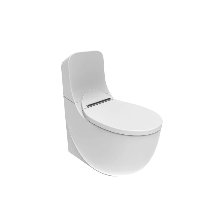 CREAVIT FOGLIA Унитаз с биде к стене безободковый