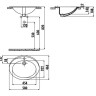 CREAVIT Раковина TP230 врезная на столешницу (46*58 см)