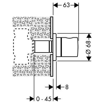 Запорный вентиль Hansgrohe 15972000