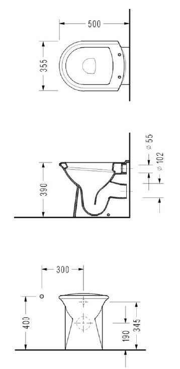 Унитаз Serel Orkide 6811BM приставной