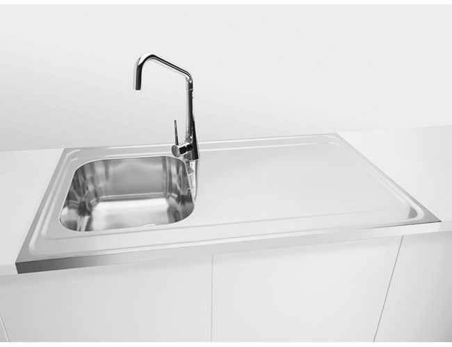 Мойка CLASSIC PRO 30 SAT-90 800X600 1X L/ I  в комплекте с сифоном 1130551,