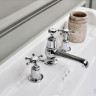 Смеситель для раковины на 3 отверстия с донным клапаном [BI12 BLA]