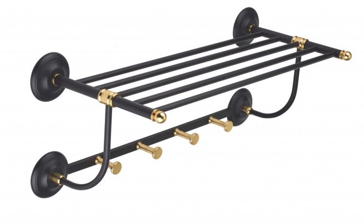 Полотенцедержатель с крючками,57 см ART&MAX AM-2151-Cr