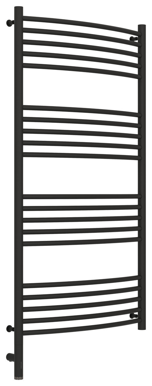 Полотенцесушитель электрический Сунержа Богема 3.0 выгнутая 1200х600 МЭМ левый Тёмный титан муар