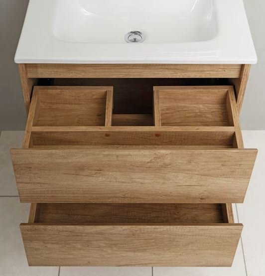 База под раковину подвесная с двумя выкатными ящиками BelBagno KRAFT-600-2C-SO-RNN