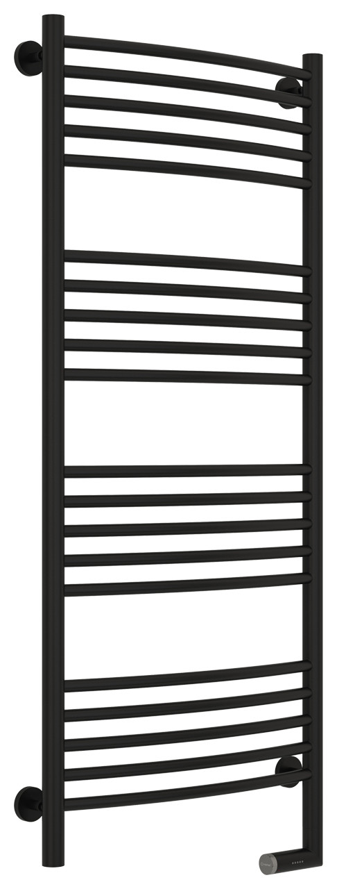 Полотенцесушитель электрический Сунержа Богема 2.0 выгнутая 1200х500 МЭМ правый Матовый чёрный