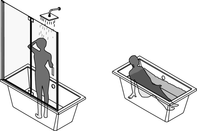 Компактная ванна-душ 120 х 80 см Jacob Delafon CAPSULE E6D122-00