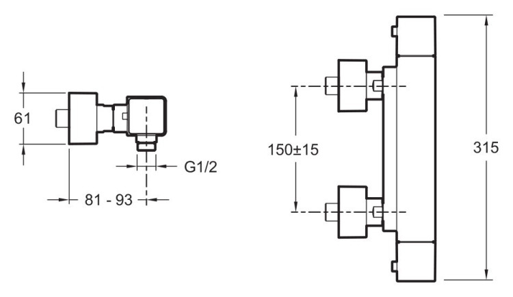 Смеситель для душа Jacob Delafon Strayt E9096-CP