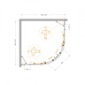 Душевой уголок MOLVENO-R-22 Cezares MOLVENO-R-22-90+20-C-BORO-IV